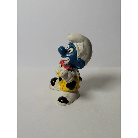 Smurfs Clown Smurf Collectible Schleich Peyo 1978 Yellow suspenders clown shoes - Picture 2 of 5